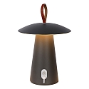 Lucide table lamp LA DONNA LED cylindrical IP54, anthracite dimmable