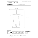 Lucide table lamp LA DONNA LED cylindrical IP54, anthracite dimmable