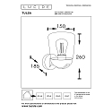 Lucide Outdoor Wandleuchte TULSA, 1xE27, IP44, schwarz