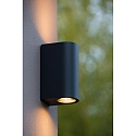 spot BOOGY 2 flames GU10 IP44, black dimmable
