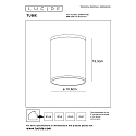 Lucide Outdoor Deckenstrahler TUBIX, � 10,8 cm, 1xE27, IP54, Anthrazit