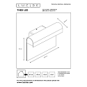 Lucide LED Outdoor Wandleuchte THESI, 1x6W, 3000K, IP54, schwarz