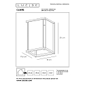 Lucide Outdoor Wandleuchte CLAIRE, 1xE27, IP54, 17,6x18x30 cm, Anthrazit