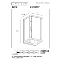 Lucide Outdoor Wandleuchte CLAIRE, 1xE27, IP54, 14x16x29 cm, Anthrazit