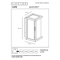 Lucide wall luminaire CLAIRE square E27 IP54, anthracite