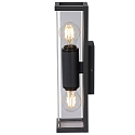 Lucide wall luminaire CLAIRE 2 flames, square E27 IP54, anthracite