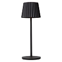 Lucide battery table lamp JUSTINE IP54, black dimmable