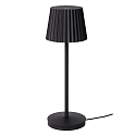 Lucide battery table lamp JUSTINE IP54, black dimmable