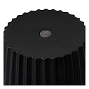 Lucide battery table lamp JUSTINE IP54, black dimmable
