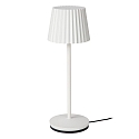 Lucide battery table lamp JUSTINE IP54, white dimmable