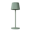 Lucide battery table lamp JUSTINE IP54, green dimmable