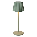 Lucide battery table lamp JUSTINE IP54, green dimmable