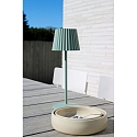 Lucide battery table lamp JUSTINE IP54, green dimmable