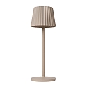 Lucide LED Akku-Tischleuchte JUSTINE, 2W, 2700K, 210lm, IP54, dimmbar, beige