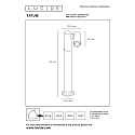 Lucide bollard lamp TATUM LED cylindrical IP65, anthracite