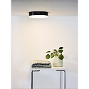 ceiling luminaire CERES LED round IP44, black, white dimmable