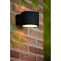 Lucide outdoor wall luminaire OXFORD G9 IP54, black 