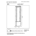 Lucide bollard lamp GOA LED square IP54, anthracite