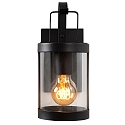 Lucide wall luminaire LINDELO round E27 IP23, black