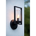 Lucide LED Outdoor Wandleuchte NISPEN, 1xE14, IP44, schwarz