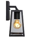 Lucide wall luminaire MATSLOT square E27 IP23, black
