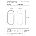 wall luminaire CAPSULE oval E27 IP54, black, transparent