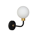 Lucide wall luminaire BEREND rigid, ball shaped G9 IP44, gold matt, brass, black