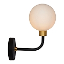 Lucide wall luminaire BEREND rigid, ball shaped G9 IP44, gold matt, brass, black