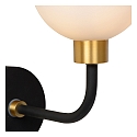 Lucide wall luminaire BEREND rigid, ball shaped G9 IP44, gold matt, brass, black