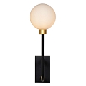 Lucide wall luminaire BEREND round G9 IP44, gold matt, brass, black