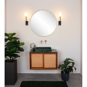 Lucide wall luminaire BEREND round G9 IP44, gold matt, brass, black