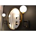 Lucide wall luminaire BEREND round G9 IP44, gold matt, brass, black