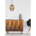 pendant luminaire FLORIEN oval E27 IP20, amber dimmable