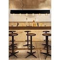 Lucide pendant luminaire SURTUS 6 flames, square E27 IP20, black