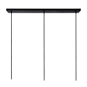 pendant luminaire NOLAN 3 flames, square E27 IP20, gold matt, brass, black