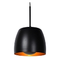 pendant luminaire NOLAN 3 flames, square E27 IP20, gold matt, brass, black