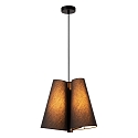 pendant luminaire GREGORY square E27 IP20, black