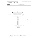 Lucide table lamp GIADA 2 flames, round E27 IP20, gold matt, brass, black 