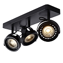 spot TALA LED 3 flames, square GU10 IP20, black dimmable
