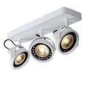 Lucide spot TALA LED 3 flames, square GU10 IP20, white dimmable