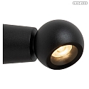 Lucide wall luminaire IPSOS IP54, black dimmable