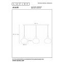 Lucide pendant luminaire JULIUS 3 flames E27 IP20, opal, black