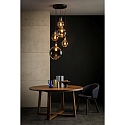 Lucide pendant luminaire JULIUS 5 flames, round E27 IP20, smoky colour, black