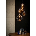 Lucide pendant luminaire JULIUS 5 flames, round E27 IP20, smoky colour, black