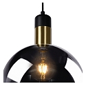 Lucide pendant luminaire JULIUS round E27 IP20, gold matt, brass, smoky colour
