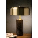 table lamp MIRASOL 3 flames G9 IP20, gold matt, brass, black dimmable
