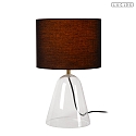 table lamp CAMPANA E27 IP20, black, transparent 