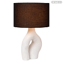 Lucide table lamp FORMA E27 IP20, brown, white 