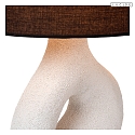 Lucide table lamp FORMA E27 IP20, brown, white 
