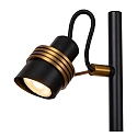 Lucide floor lamp TUNDRAN 3 flames, round GU10 IP20, gold matt, brass, black 